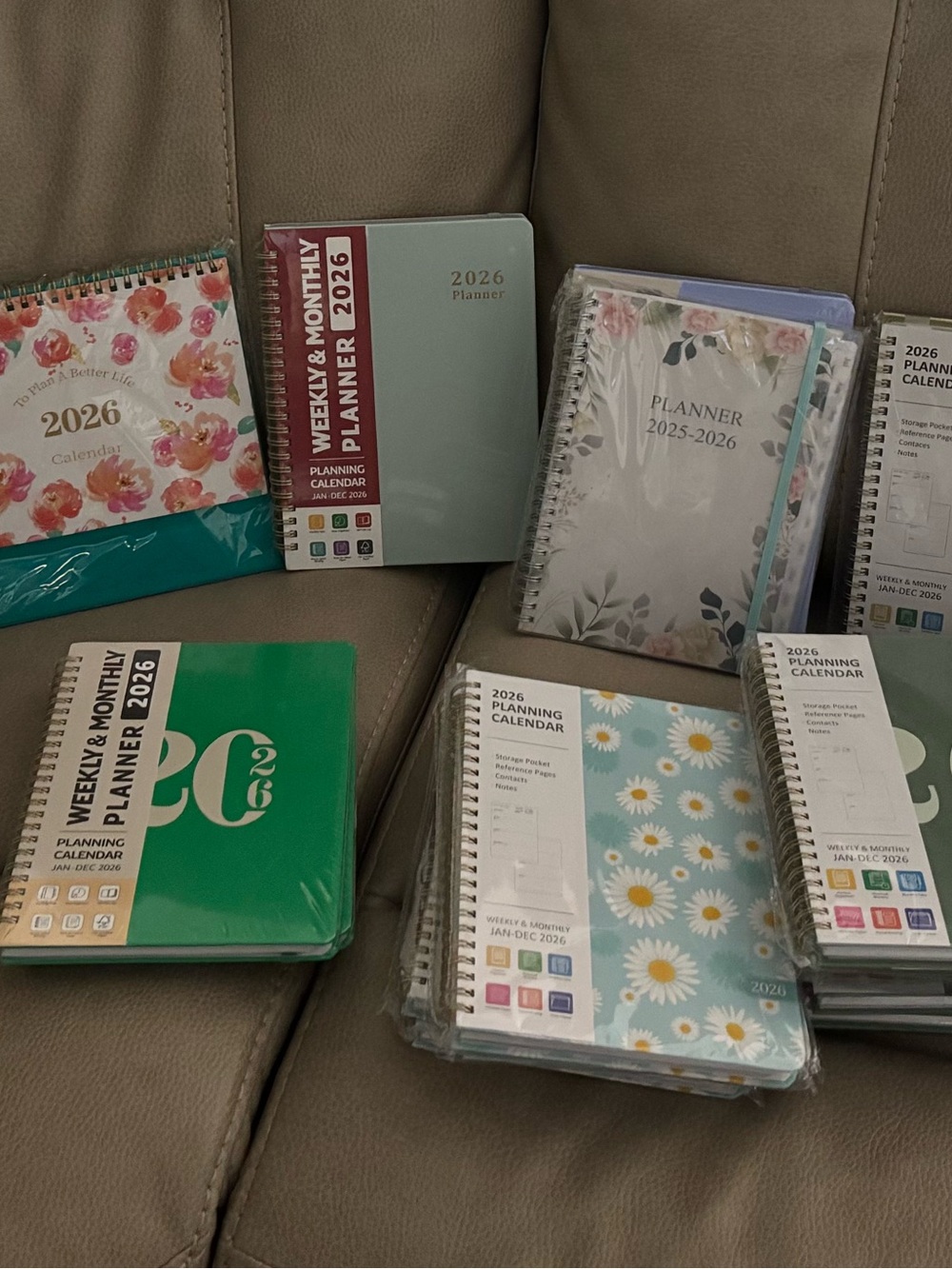 2026 Weekly & Monthly Planner Notebook - Green